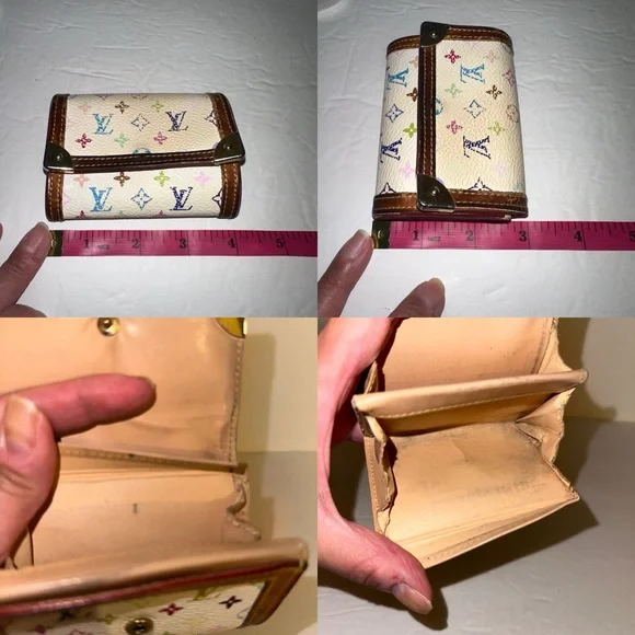 Louis Vuitton Murakami White Monogram Multicolor Porte Monnaie CardHolder MI1015 - Picture 3 of 17